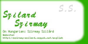 szilard szirmay business card