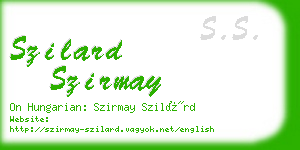 szilard szirmay business card